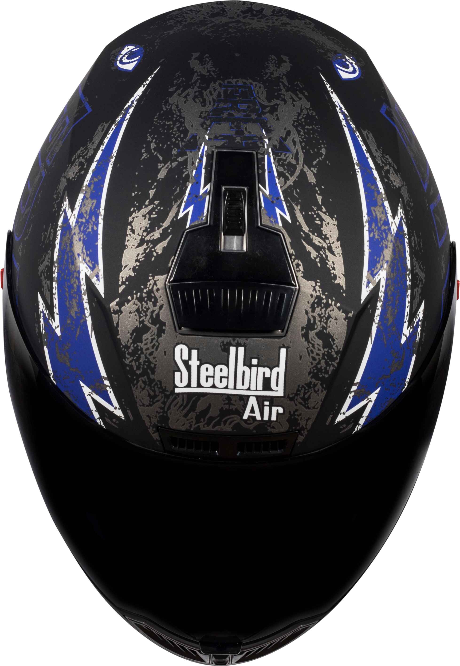 Steelbird Air Free Live Mat Black With Blue ( Fitted With Clear Visor Extra Smoke Visor Free)